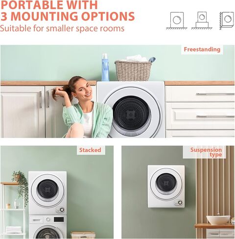 Panda Portable Washing Machine, 10lbs Capacity, 10 Wash Programs, 2 built in rollers/casters, Compact Top Load Cloth Washer, 1.34 Cu.ft in Kuwait