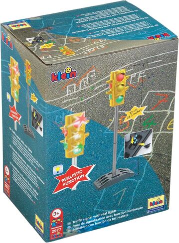 Klein Theo Traffic Light - 28" Light-Up Signal Toy, Manual-Automatic Modes, Color Stop-Slow-Go Intersection Indicators, Teaches Road Safety, Kids 3+ in Kuwait