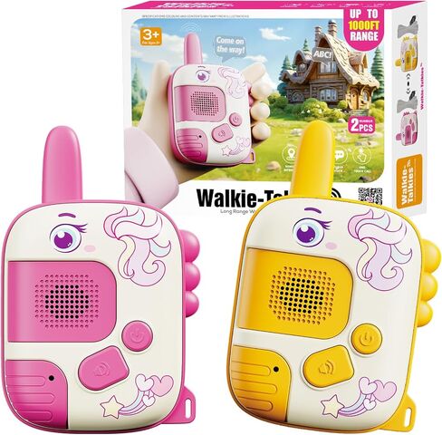 Walkie Talkies Toys for Girls:Unicorn Toys 2 Pack Birthday Gifts for 3 4 5-7 8 Year Old Girls Toy for 4 5 6 7 8-10 Year Old Camping Outdoor Game,Christmas Stocking Stuffers for Girls Kids in Saudi Arabia