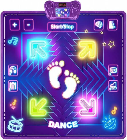 KAKTIN Dance Mat for Kids, Dance Mats with LED Light & Wireless Bluetooth in Kuwait
