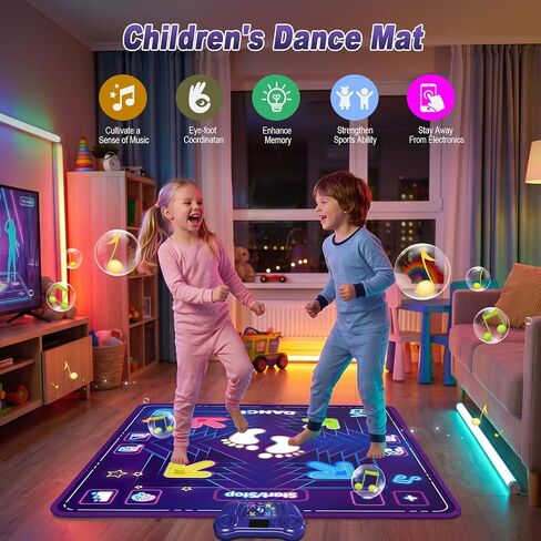 KAKTIN Dance Mat for Kids, Dance Mats with LED Light & Wireless Bluetooth in Kuwait