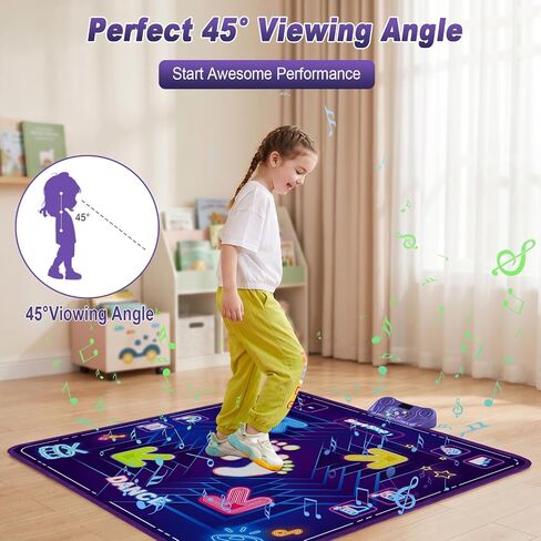 KAKTIN Dance Mat for Kids, Dance Mats with LED Light & Wireless Bluetooth in Kuwait