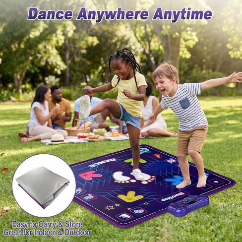KAKTIN Dance Mat for Kids, Dance Mats with LED Light & Wireless Bluetooth in Kuwait