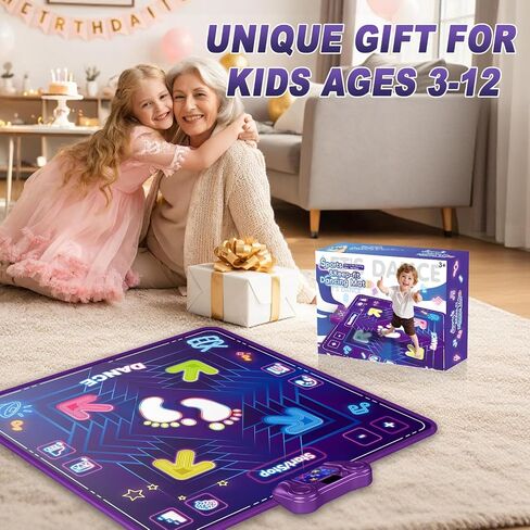 KAKTIN Dance Mat for Kids, Dance Mats with LED Light & Wireless Bluetooth in Kuwait