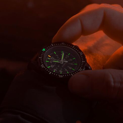 Marathon Anthracite 41mm Diver's Automatic (GSAR) Swiss Made Military Issue Milspec Watch with IP Black Stainless Steel (No Government Markings, Black Rubber Strap) in Kuwait