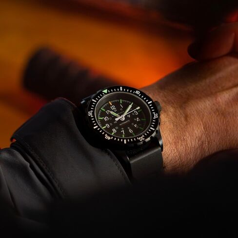 Marathon Anthracite 41mm Diver's Automatic (GSAR) Swiss Made Military Issue Milspec Watch with IP Black Stainless Steel (No Government Markings, Black Rubber Strap) in Kuwait