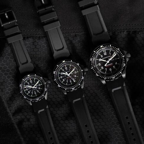 Marathon Anthracite 41mm Diver's Automatic (GSAR) Swiss Made Military Issue Milspec Watch with IP Black Stainless Steel (No Government Markings, Black Rubber Strap) in Kuwait