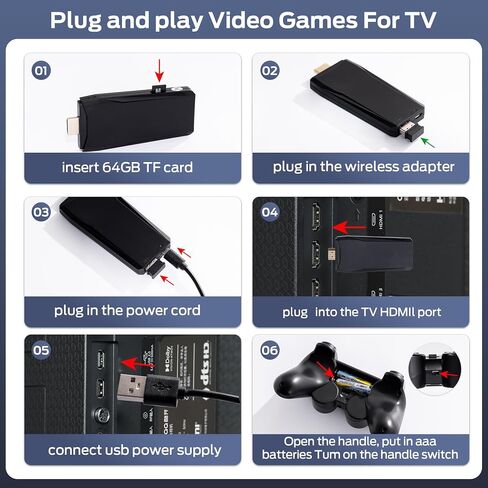 Retro Game Console, Retro Gaming Console with Built-in 9 Emulators, 25200+Games, 4K HDMI Output, Dual 2.4GHz Wireless Controller, Plug and Play Video Game Console (Deep Black) in Saudi Arabia