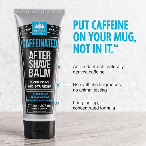 Pacific Shaving Company Caffeinated Shaving Essentials Set - Caffeinated Shaving Cream 7 oz and Caffeinated Aftershave 7 oz - (Set of 2) in Saudi Arabia