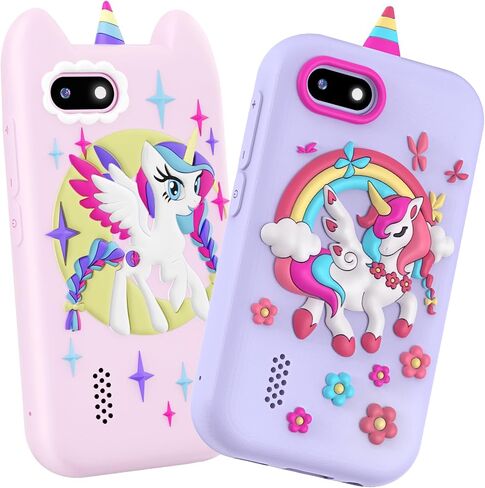 Kids Smart Phone for Girls Gifts - Toddler Christmas Birthday Gift for Age 3 4 5 6 7 8 9 10 Year Old, Kids Cell Phone Toy with Touchscreen, Dual Cameras, Learning, Music Player, Games with 32 GB Card in Saudi Arabia