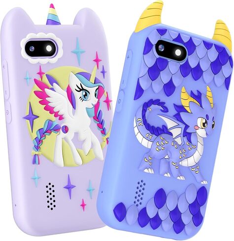Kids Smart Phone for Girls Gifts - Toddler Christmas Birthday Gift for Age 3 4 5 6 7 8 9 10 Year Old, Kids Cell Phone Toy with Touchscreen, Dual Cameras, Learning, Music Player, Games with 32 GB Card in Saudi Arabia