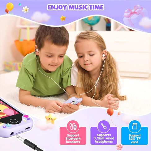 Kids Smart Phone for Girls Gifts - Toddler Christmas Birthday Gift for Age 3 4 5 6 7 8 9 10 Year Old, Kids Cell Phone Toy with Touchscreen, Dual Cameras, Learning, Music Player, Games with 32 GB Card in Saudi Arabia