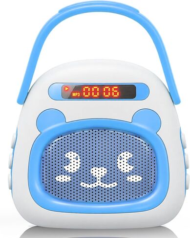 Portable Kids Music Player for Toddlers, Preloaded Stories Music Lullabies & White Noise, Mini Toddler MP3 Player with Bluetooth Speaker, Travel Sound Machine for Baby Kids with Strap & Ring in Kuwait