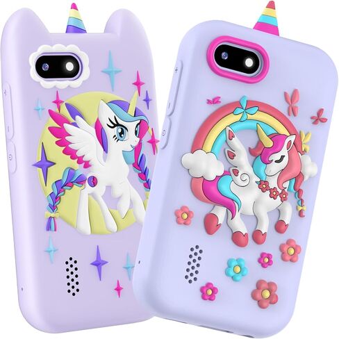 Kids Smart Phone for Girls Gifts - Toddler Christmas Birthday Gift for Age 3 4 5 6 7 8 9 10 Year Old, Kids Cell Phone Toy with Touchscreen, Dual Cameras, Learning, Music Player, Games with 32 GB Card in Saudi Arabia