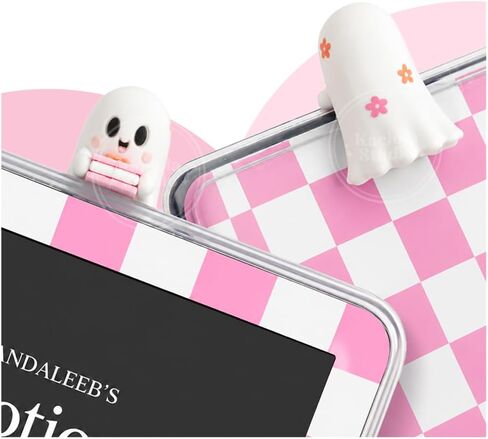 Ghost Buddy Charm for Kindle, Sticky Peeker Charm for E-Reader Tablet or Laptop, Compatible with Kindle, Bookish Gift for Book and Spooky Lovers in Saudi Arabia