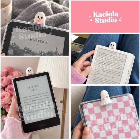 Ghost Buddy Charm for Kindle, Sticky Peeker Charm for E-Reader Tablet or Laptop, Compatible with Kindle, Bookish Gift for Book and Spooky Lovers in Saudi Arabia
