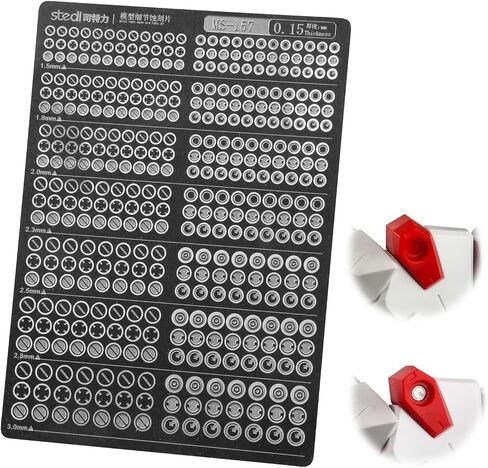 stedi Model Photo Etched Parts, Metal Detail Upgrade Parts, Gundam Upgrade Kit,Photo Etch Set,for Gundam Models,1/100 MG, 1/144 RG, RE, and HG Models, Model Customization Kit, 390PCS (2 Sheets) in Saudi Arabia