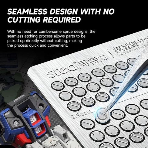 stedi Model Photo Etched Parts, Metal Detail Upgrade Parts, Gundam Upgrade Kit,Photo Etch Set,for Gundam Models,1/100 MG, 1/144 RG, RE, and HG Models, Model Customization Kit, 390PCS (2 Sheets) in Saudi Arabia