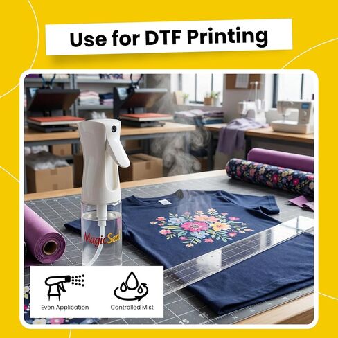 MAGICLINE Solutions Fine Mist Spray Bottle 150ml for DTF Printing, Refillable Continuous Mist Spray Bottle for MagicSeal, Solution Not Included in Kuwait