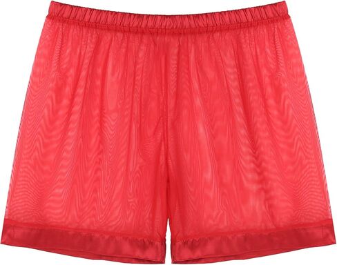 CHICTRY Men's See-Through Mesh Loose Lounge Boxer Shorts in Kuwait