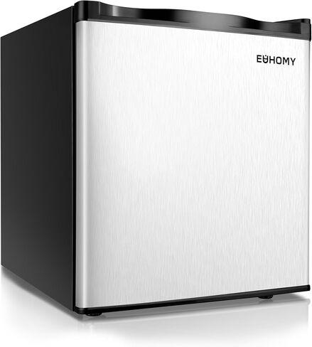 Euhomy Mini Freezer Countertop, 1.1 Cubic Feet, Single Door Compact Upright Freezer with Reversible Door, Removable Shelves, Small freezer for Home/Dorms/Apartment/Office(Black) in Kuwait