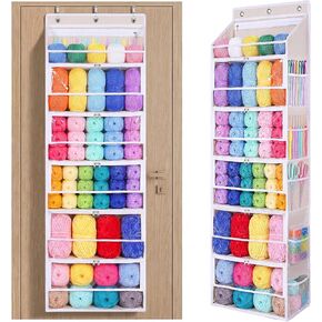 Over the Door Yarn Storage Organizer, 6-Tier Large Capacity Yarn Organizer in Kuwait
