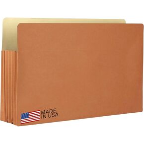 The File King Expanding Accordion File Folder – Legal Size | 5.25" Expansion, 10 Pack | Red Rope Expanding Pocket | Straight Cut Tab | Law, Accounting & Business Filing Organizer | Made in USA in Saudi Arabia