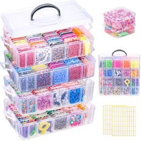 Bead Organizer 3 Tier 30 grid Stackable Craft Tackle Storage Container in Kuwait