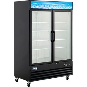 Kratos Refrigeration 69K-708 Commercial Swing Glass Door Freezer, 2 Doors, 54" wide, 48cu ft, Black Exterior in Saudi Arabia