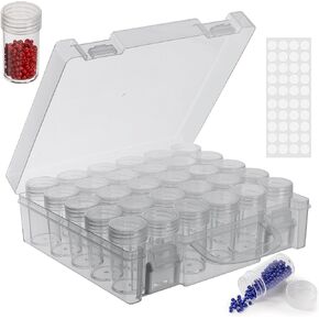 30 Slots Diamond Painting Storage Containers, Bead Organizer, Diamond Containers Diamond Painting Boxes Diamond Embroidery Box Storage Containers 30 Grids Storage Box for Beads Rhinestones (2 Pack) in Saudi Arabia
