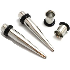 Pair of 316l Steel Tapers and Tunnels Ear Stretching Kit Gauges Gauging Plugs Choose 1g 7/16 1/2 9/16 5/8 00g-14g in Saudi Arabia