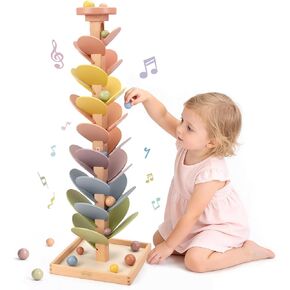 Joyreal Wooden Marble Run for Kids 3-5 4-8, Montessori Music Tree Toys in Saudi Arabia