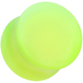 Glow in The Dark Basic Acrylic Double Flared Ear Gauge Plug in Saudi Arabia