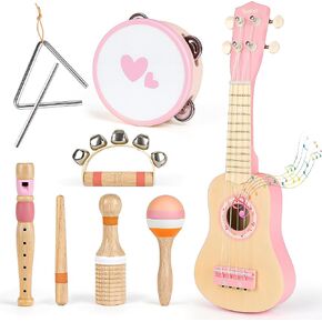 Vanplay Pink Guitar Set for Toddler Girl Toys 2-3 Year Old Birthday Gifts in Kuwait