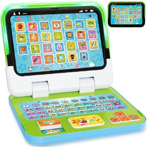 Toy Laptop Tablet for Ages 1-3, 2-in-1 Toy Computer Learning Toys in Kuwait