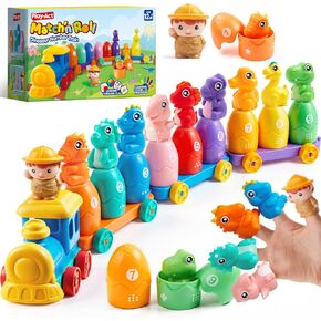 Play-Act Learning Toys for 1 2 3 Years Old, Counting, Matching & Sorting Montessori Learning Farm Train Including 9 Farm Animals, Birthday Gift for Baby Boys Girls in Saudi Arabia