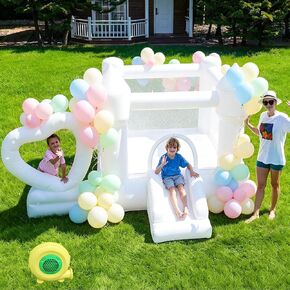 Inflatable Water Slide Bounce House for Kids, Water Backyard Bounce House with Waterslide Bouncy House Water Park for Gift(Blower Included) in Kuwait
