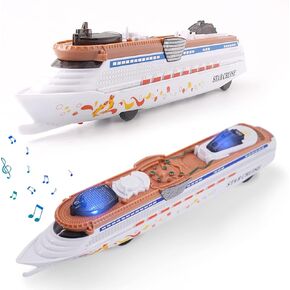 OTONOPI Cruise Ship Model Toy Ocean Liner Boat Toy with Light and Sound for Kids Toddlers Boys Girls Adults Age 3-12+ Birthday Children's Day Gift Home Decoration Collection in Saudi Arabia