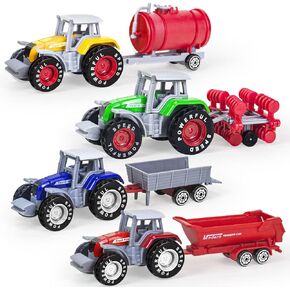 5 Pack Farm Tractor Toys for Kids Toddlers 3-5 6 7 8 Birthday Gift in Saudi Arabia