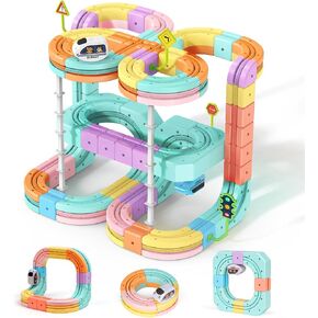 Hot Bee Electric Train Set for Kids, 93pcs Gravity-Defying 3D Train Track in Kuwait