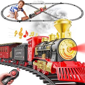 Hot Bee Train Set, Train Toys with Smoke, Lights, Sound and Train Tracks in Kuwait