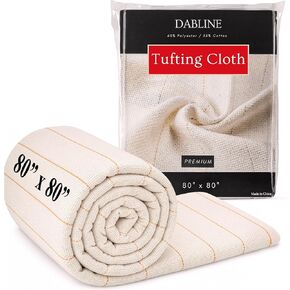 DABLINE 80" x 80" Large Overlocking Primary Tufting Cloth for Rug Tufting with Marked Lines, Monks Cloth for Punch Needle 6.6x6.6 feet in Saudi Arabia