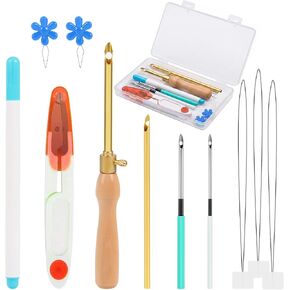 35Pcs Punch Needle Kit Adult Beginner, Adjustable Punch Needle Tool in Kuwait