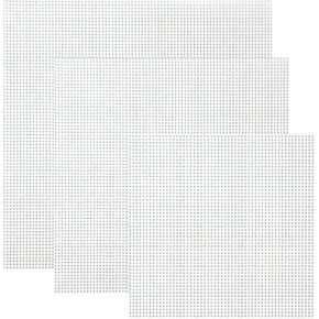3pcs /3sizes Needlepoint Canvas 13-Mesh Cotton, White Pure Cotton Cross Stitch& Embroidery Blank Mesh Cloth for Knit Crochet Projects and DIY Embroidery Crafts (3Pcs) in Kuwait