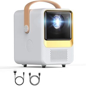 BESGEER Mini Projector WiFi for Tufting, 5.2 Built-in Bluetooth Portable Projector with HDMI/Audio/USB, 1080p Projector for Tracing Projection on Home DIY Rug Cloth Carpet (Off-White) in Kuwait