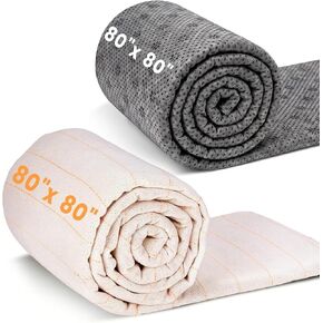 BESGEER 80 * 80 Inch Tufting Cloth Kit：Tufting Cloth with Yellow Marked Lines & Non-Slip Final Backing Cloth, Rug Tufting Kit Cloth for Tufting Gun, Punch Needle, Rug Hooking in Kuwait