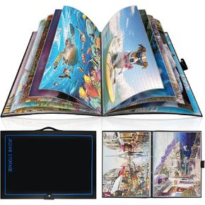 ALL4JIG 25.98"×30.31" Puzzle Binder – Space-Saving Storage Folder for 500–1000 Piece Puzzle Collection, Holds 20 Puzzles, HD Film Pockets, Birthday Gift for Mom & Grandma in Kuwait