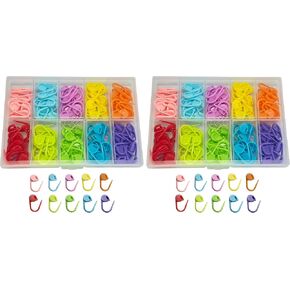 Meikeer 150PCS Locking Stitch Markers with Storage Box, 10 Colors in Kuwait