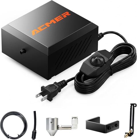 ACMER C4 Air Pump,30L/Min Adjustable Airflow for Laser Cutters & Engravers, Improves Cutting Precision, Reduces Smoke & Dust, Low Noise Air Assist System for S2,P1 S PRO in Saudi Arabia