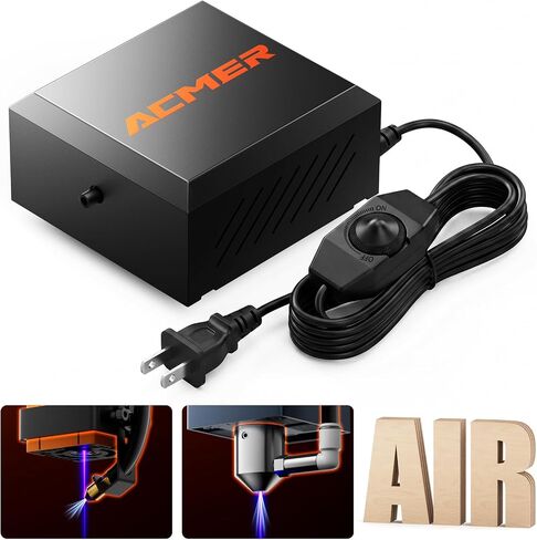 ACMER C4 Air Pump,30L/Min Adjustable Airflow for Laser Cutters & Engravers, Improves Cutting Precision, Reduces Smoke & Dust, Low Noise Air Assist System for S2,P1 S PRO in Saudi Arabia